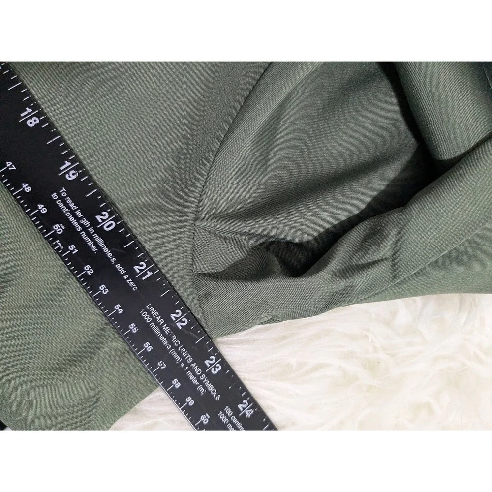 Mens Bomber Jacket Size M Olive Green Lightweight Full Zip Minimalist NWOT